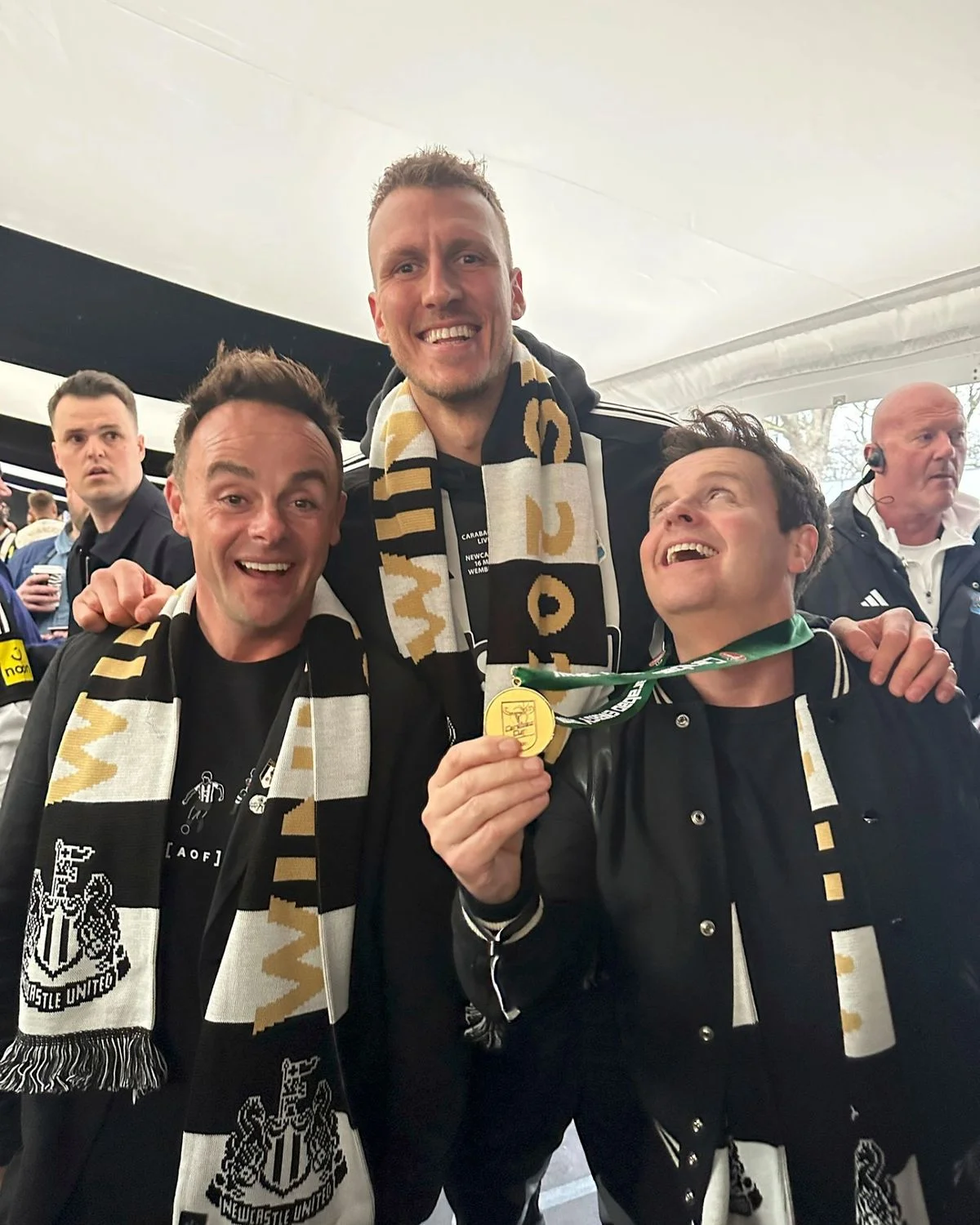 Dan Burn with Ant and Dec
