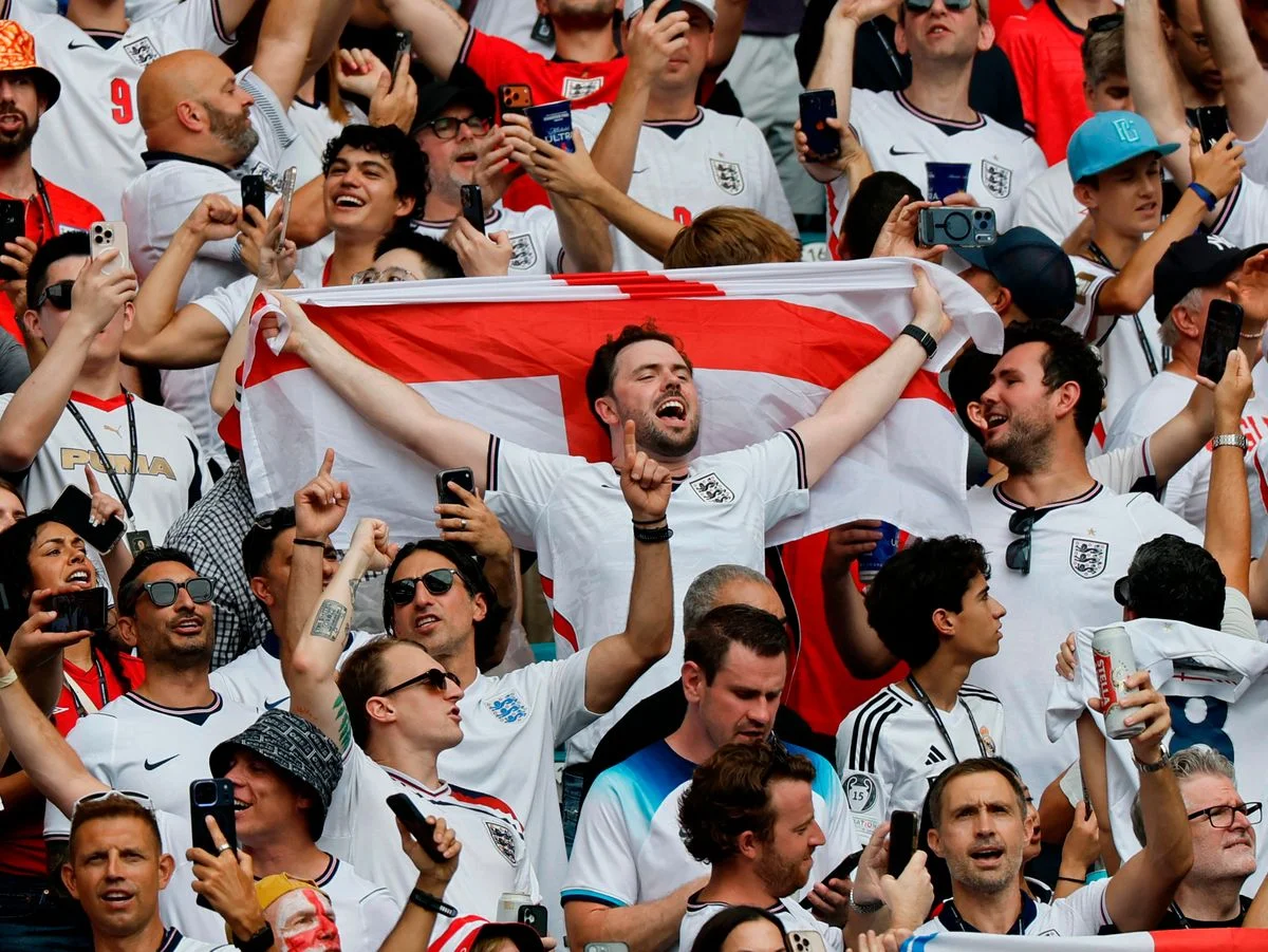 England fans inside Miami stadium