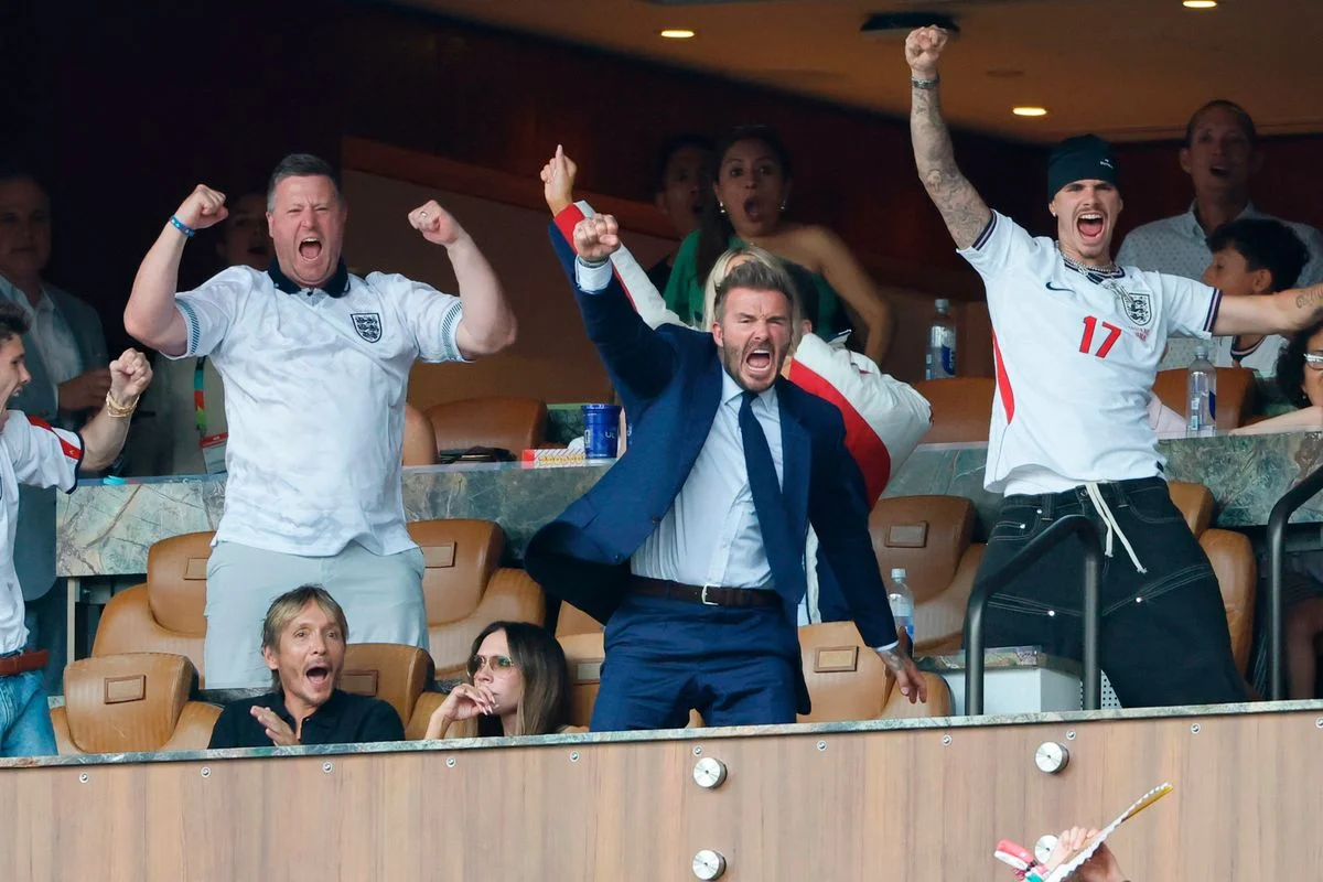 David Beckham and family celebrate