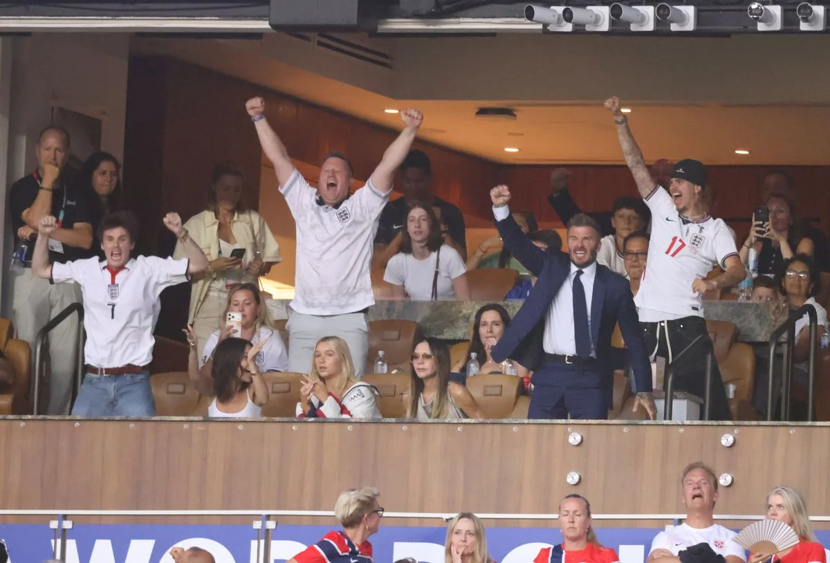 David Beckham and family celebrate