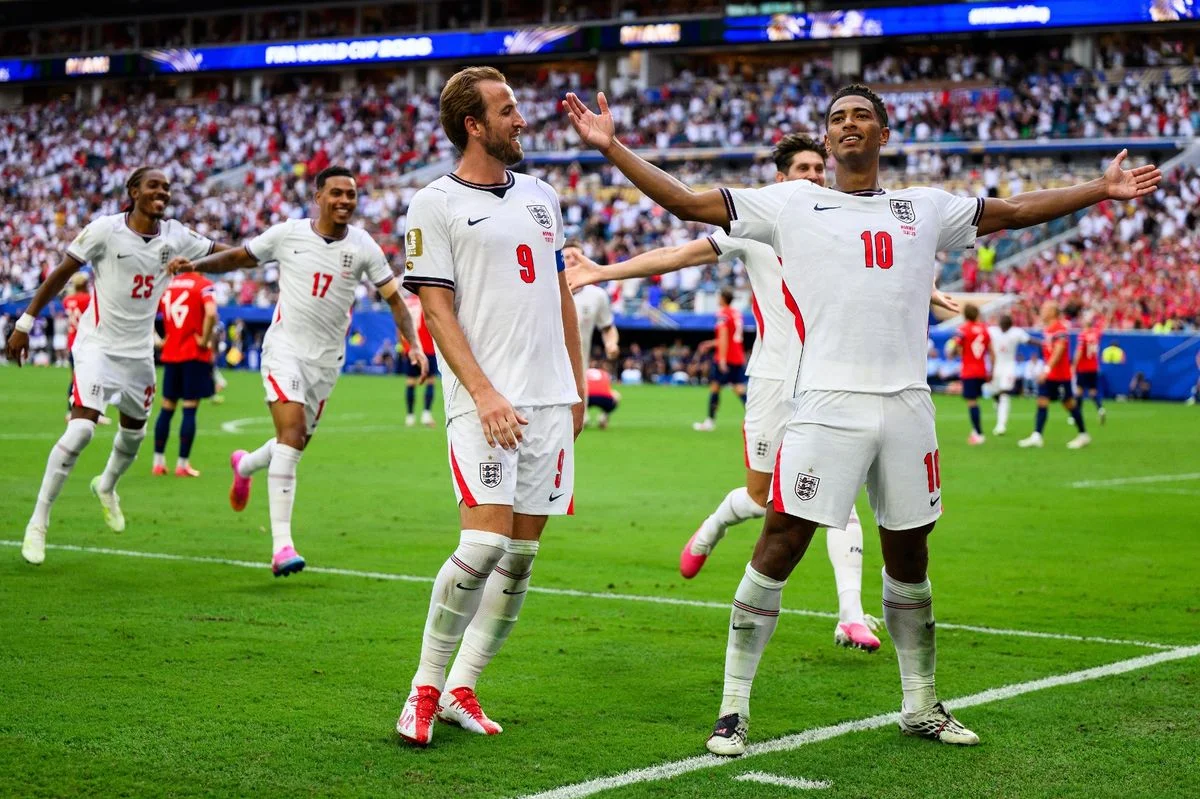 Jude Bellingham and Harry Kane celebrate